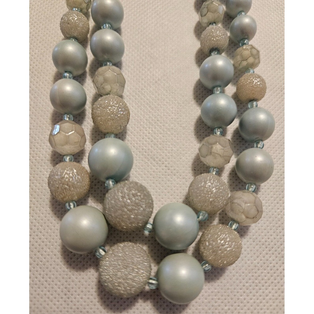 Beaded Necklace Double Strand Statement Costume J… - image 5